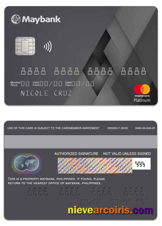 Philippines MayBank platinum mastercard